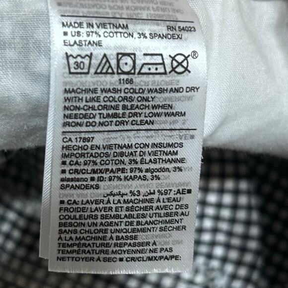 Old Navy Womens Everyday Short 14 Black Gingham High Rise‎ Seersucker Preppy - Picture 7 of 7